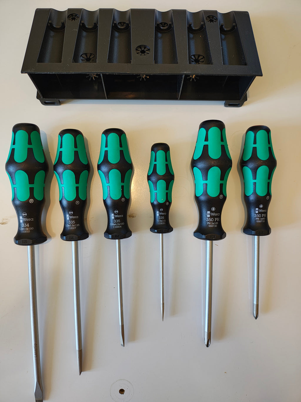 WERA lot de 6 tournevis avec support