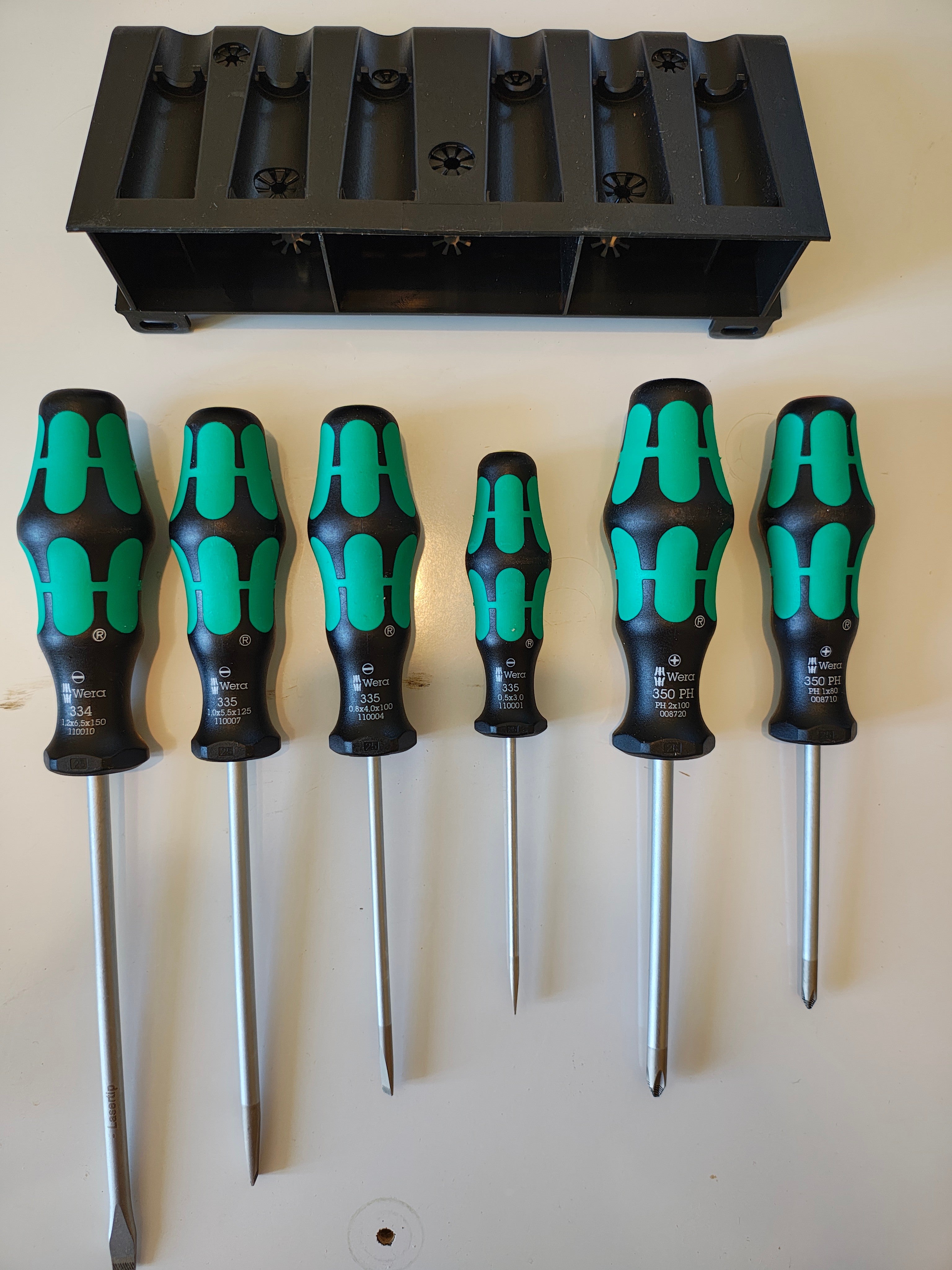 WERA lot de 6 tournevis avec support