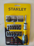 stanley tournevis 3 positions à embouts douilles cruciforme plat torx